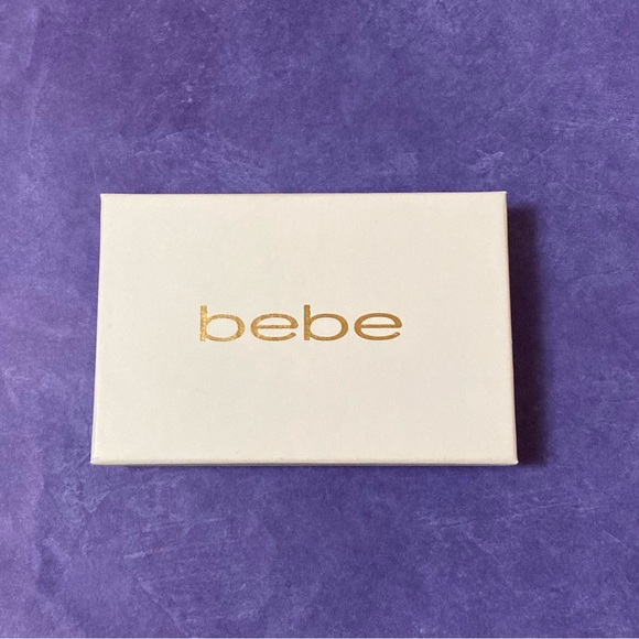 Bebe Black Dangle Chandelier Beaded Pierced Earrings With Box - Picture 3 of 9